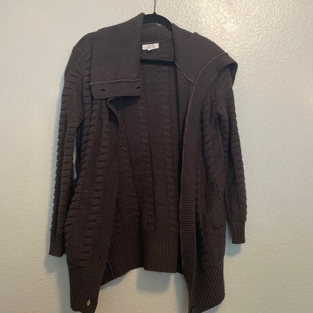 Sun & Shadow knit cardigan sweater
